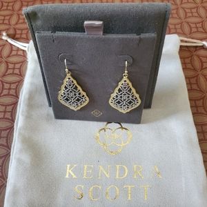 Kendra Scott Addie Gold Drop Earrings in Silver Filagree Mix